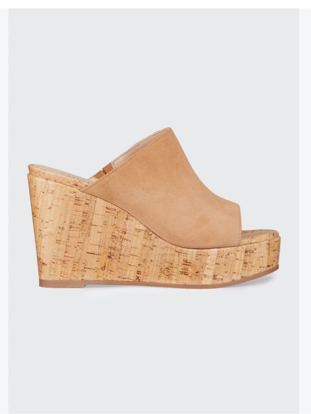 Stuart Weitzman brown 7.5 Leather Cork Wedge Mules new